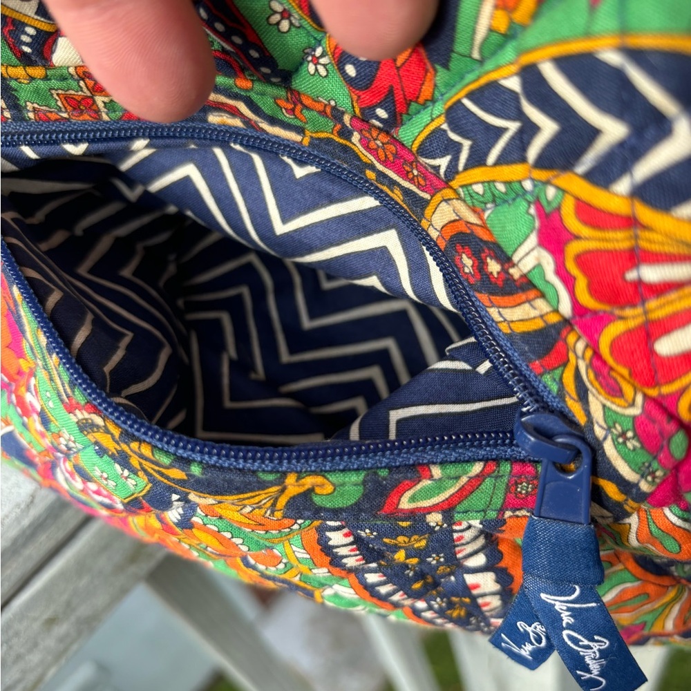 Vera Bradley Orange Blue Green Venetian Shoulder Bag - Picture 3 of 11